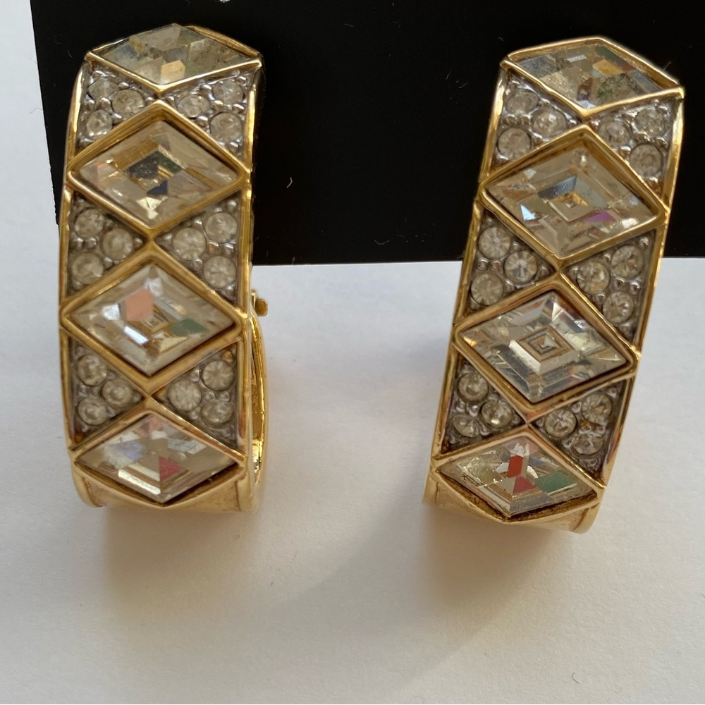 Vintage Swarovski clip on earrings